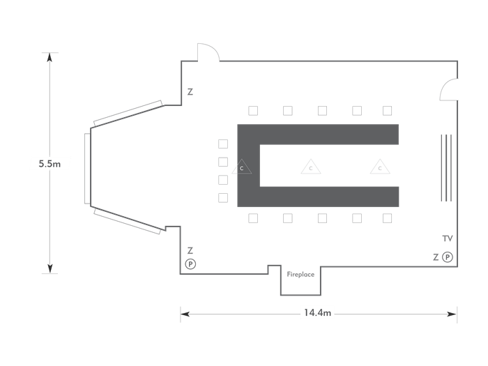 U-shape layout