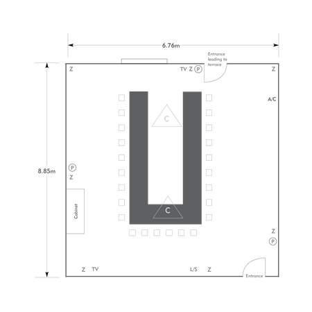 U-shape layout