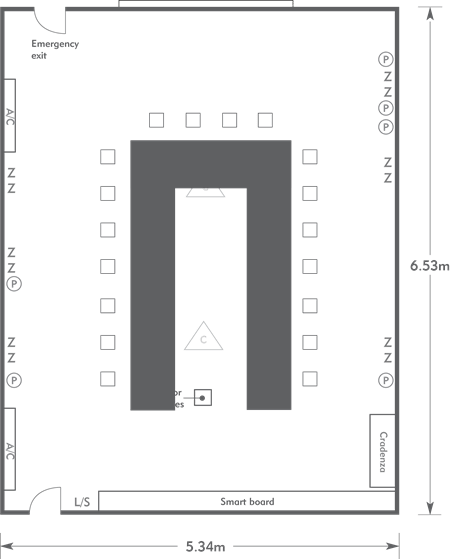 U-shape layout