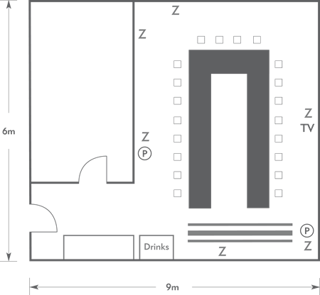 U-shape layout