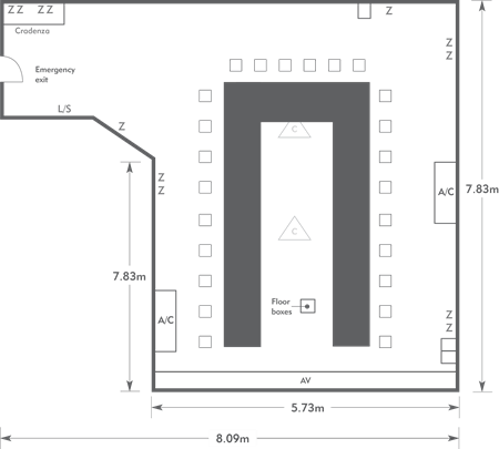 U-shape layout